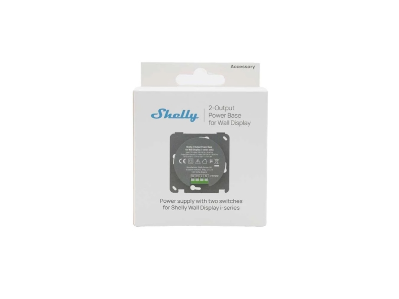 Shelly 2-Output PowerBase f väggdisplay