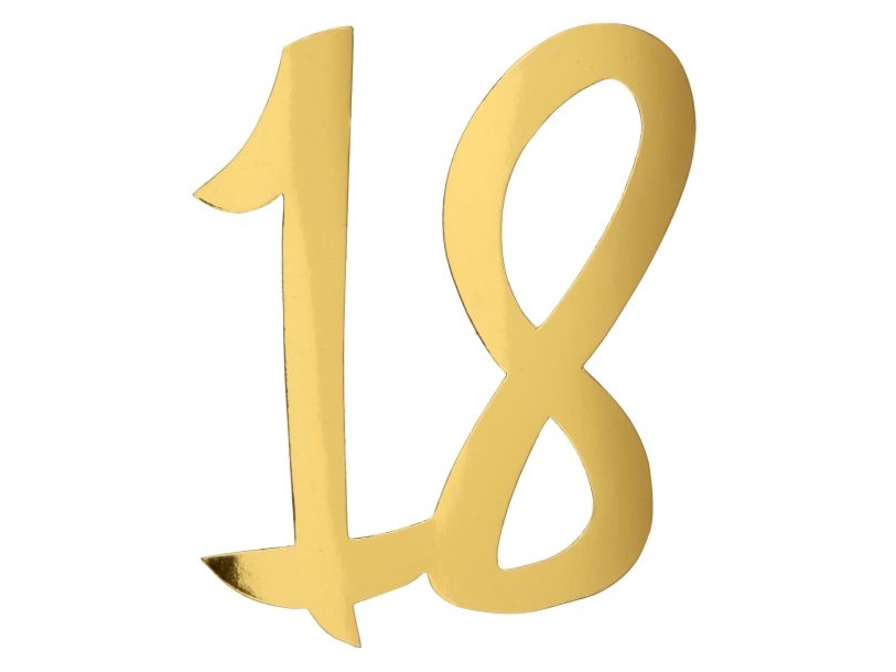 Gulddekorationsnumre, 18 År