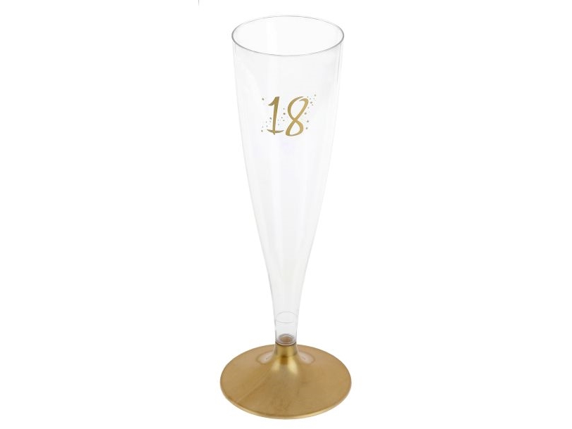 Sektglas Mit Goldfuß, 18 Jahre