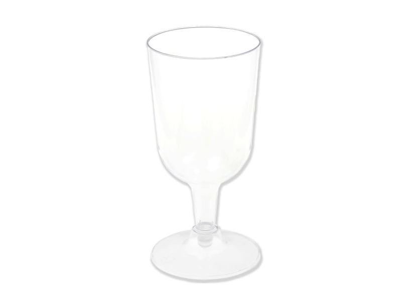 Klare Plastik-Weingläser, 6 Stk