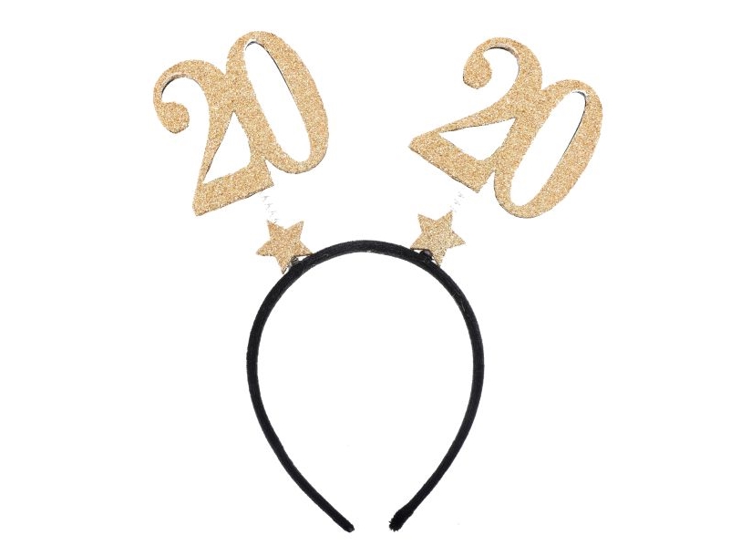 20 Års Hårbøjle Guld Glimmer