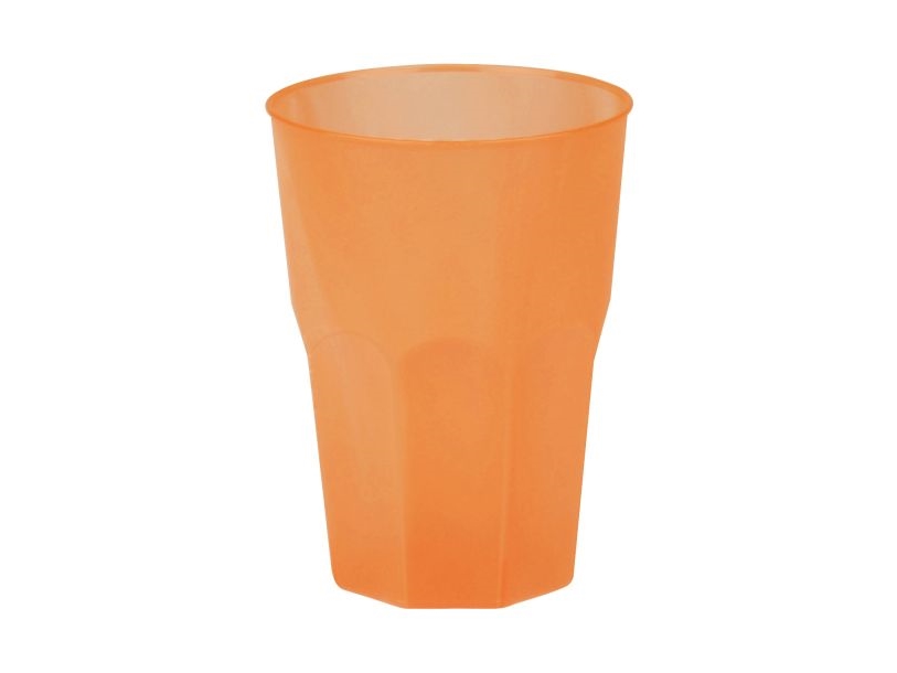 Orangefarbenes Kunststoff-Trinkglas 420Ml, 6 Stück