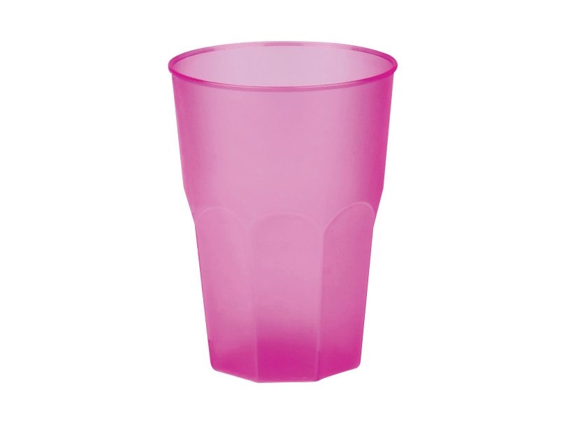 Rosa Plastik-Drinkgläser 420 Ml, 6 St.
