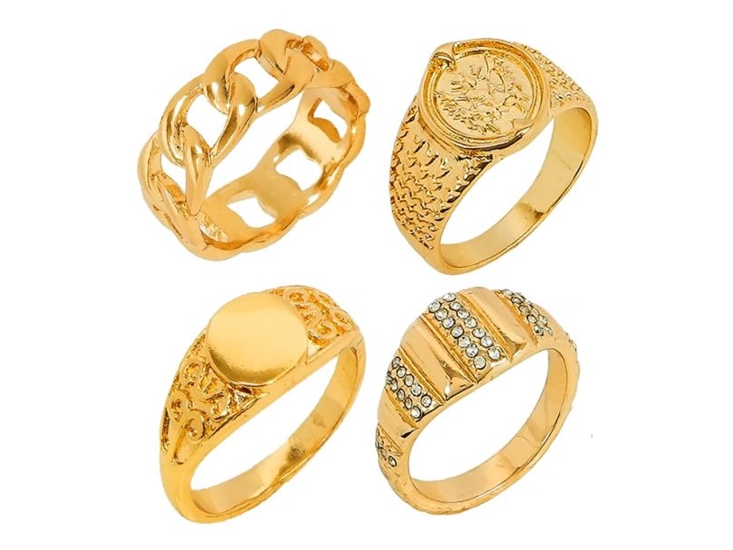 Goldringe, 4 Stk.