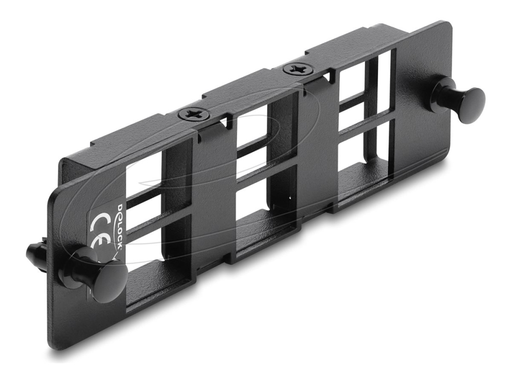 Delock Adapter Panel Für Keystone Module 6 Port Schwarz, Adapter, Rackeinbau, 1U, Schwarz, Metall, -40 - 85 °C