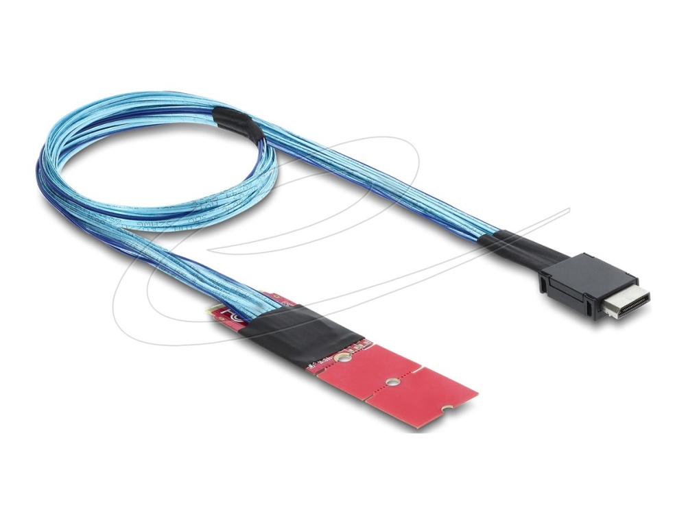 Delock - Sas Internt Kabel - M.2 M-Nøgle (Han) Til Oculink (Sff-8611) (Han) - 45 Cm