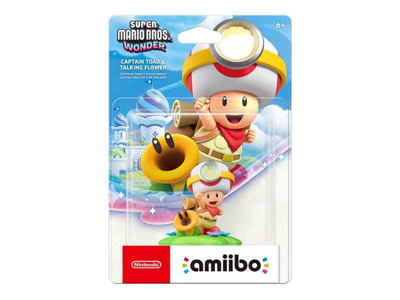 Nintendo Amibo Captain Toad & Talking Flower, Interactive Gaming Figure, Nintendo Switch 2, Amiibo, Multicolour, Nintendo, 200 Mm