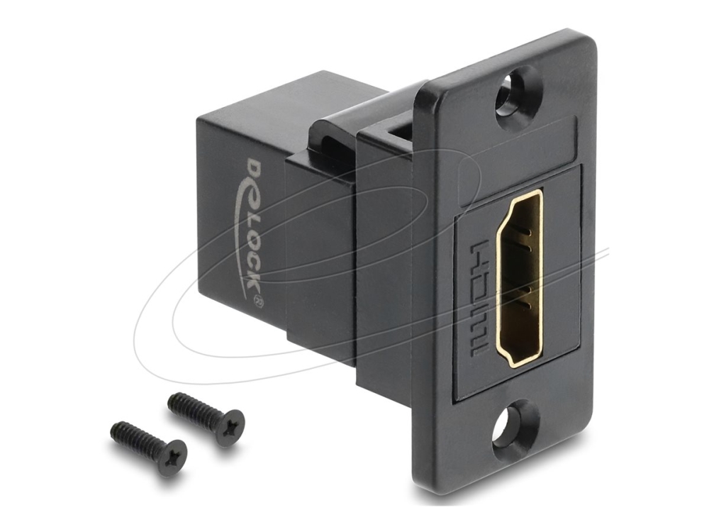 Delock Panel Mount Hdmi Buchse Zu Buchse 4K Schwarz (91194)