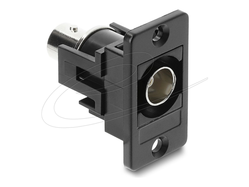 Delock Panel Mount Bnc Buchse Zu Bnc Buchse Schwarz, Flach, Schwarz, Bnc, Bnc, Weiblich, Weiblich