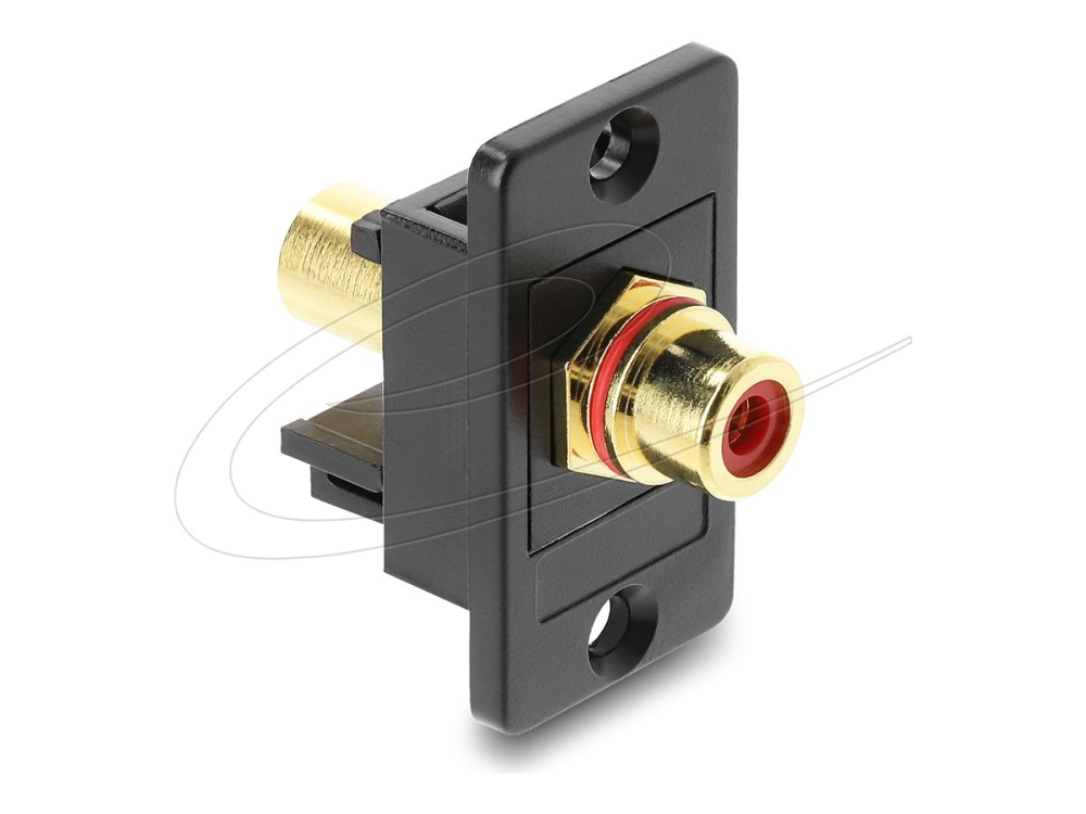 Delock 91114, Flach, Schwarz, Rot, Rca, Rca, Weiblich, Weiblich