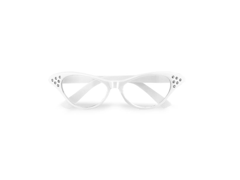Weiße 50Er-Jahre-Brille
