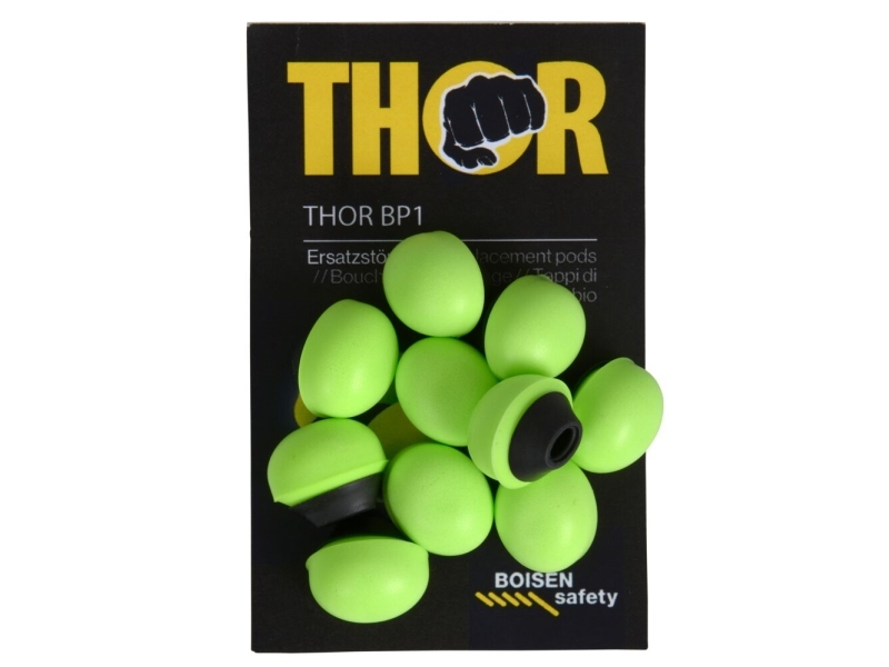 Ørepropper, THOR Earcaps, One size, grøn, PU