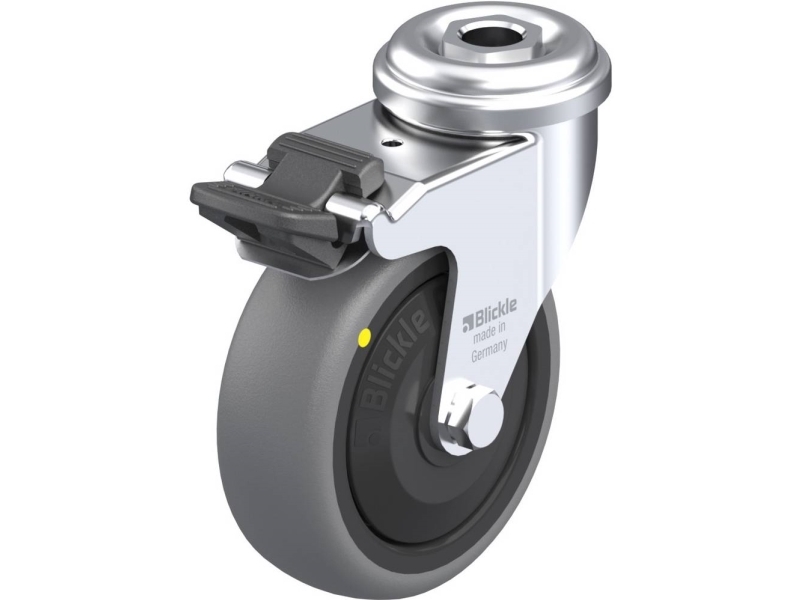 Blickle 617647 Lra-Tpa 75Kf-Fi-Els Lenkrolle Mit Bremse 75 Mm, 50 Kg