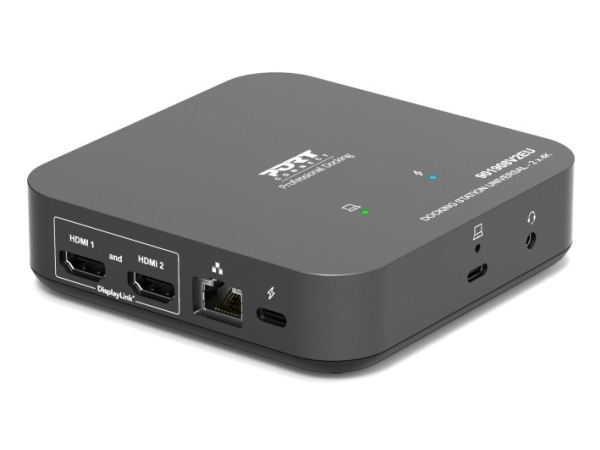 Port Designs Port Connect Usb-C Dockingstation Für Den Schreibtisch 2×4K 10 Geräte 85W, Usb Typ-C, Usb 3.2 Gen 2 (3.1 Gen 2) Type-C, Usb 3.2 Gen 1 (3