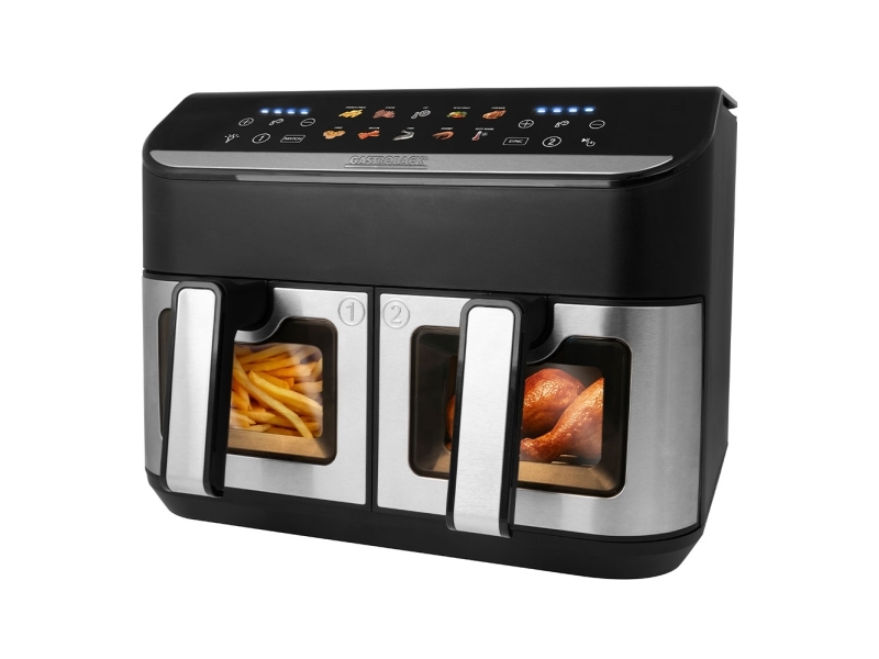 Gastroback Duo Family, Varmluftsteger, 9 L, 80 °C, 200 °C, 8 person(er), Dobbelt
