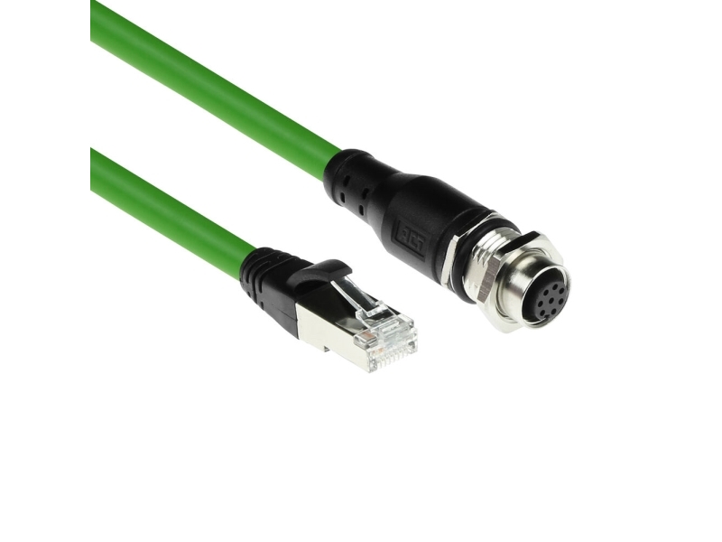 Act Industrial Sensor-Kabel 1,50 M M12a 8-Polet Hun Til Rj45 Han Ultraflex Sf/Utp Tpe Skærmet (Sc3903)