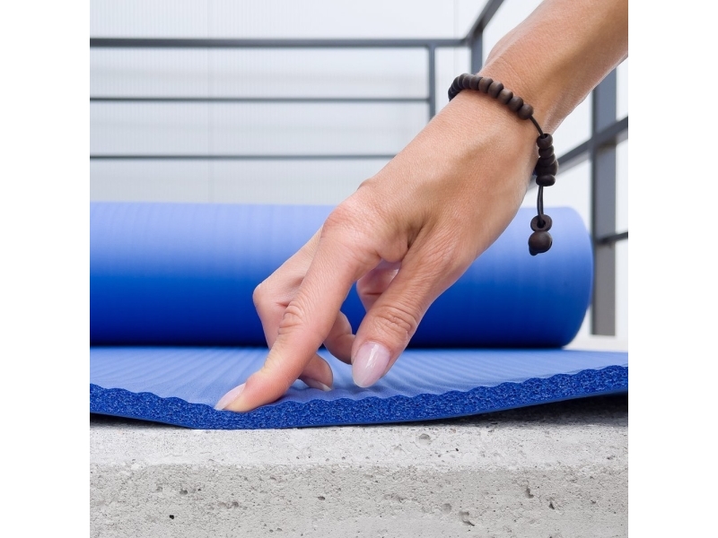 Wozinsky tr&auml;ningsmatta 181 x 63 x 0,9 cm tjock tr&auml;nings-/yogamatta, svart
