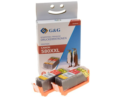 G&G 15968, Extrahohe (Super-) Ausbeute, Schwarz, 26 Ml, 2 Stück(E), 1200 Seiten, Doppelpack