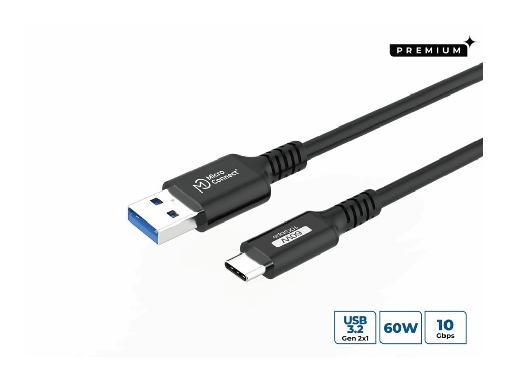 Microconnect Premium - Usb-Kabel - Usb-C (Han) Til Usb Type A (Han) - Usb 3.2 Gen 2 - 20 V - 3 A - 4 M - Usb Power Delivery (60W), Op Til 10 Gbps Dat