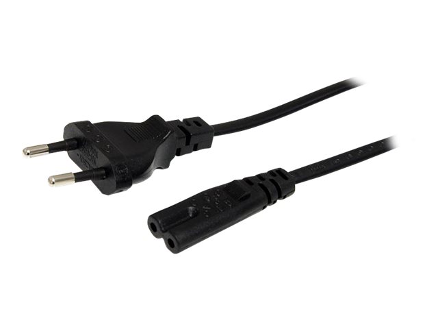Startech 2M (6Ft) Laptop Power Cord, Eu Plug To C7, 2.5A 250V, 18Awg, Notebook / Laptop Replacement Ac Power Cord, Printer/Power Brick Cord, Europlug