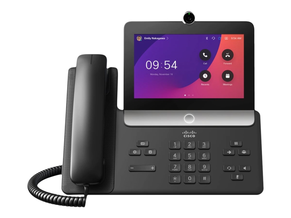 Cisco Video Phone 8875 - Ip-Videotelefon - Med Digitalkamera, Bluetooth Interface Med Opkalds-Id - Ieee 802.11A/B/G/N/Ac (Wi-Fi) / Bluetooth 4.2 Le -