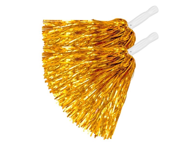 Guld Pom Poms, 2 Stk