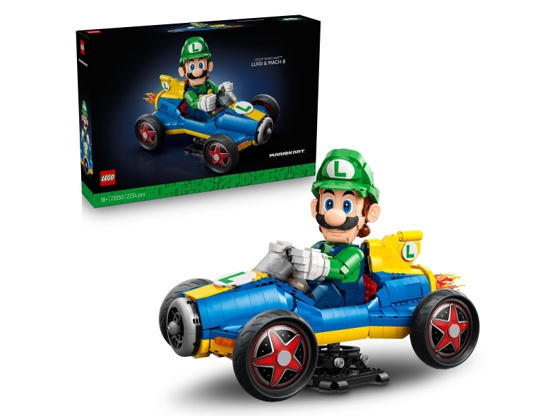 LEGO Super Mario 72050 - Mario Kart: Luigi og Mach 8 byggesæt (18+)