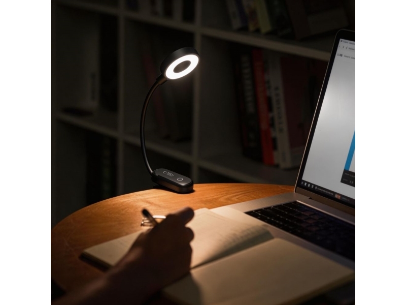 Usb-Lampe Tech-Protect Kabellos Ll100 Mit Clip + Usb-A/Usb-C-Kabel 30 Cm, Schwarz