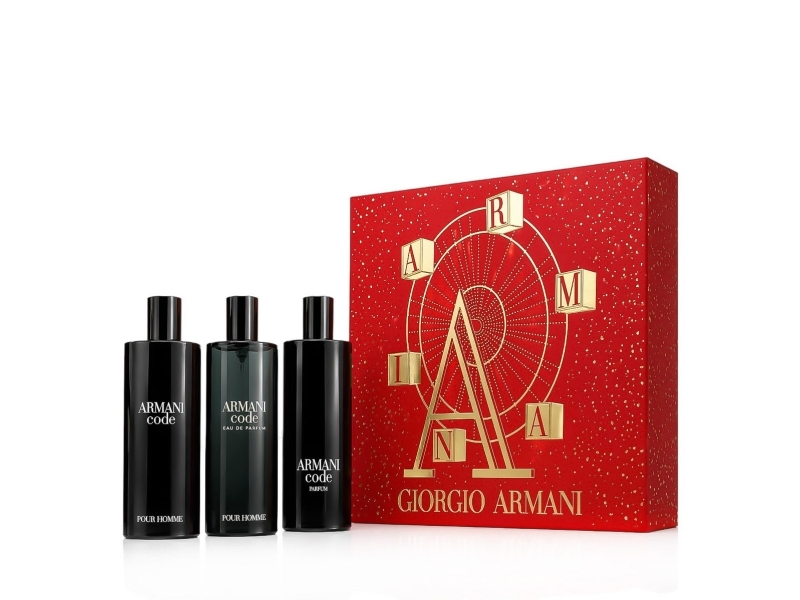 Giorgio Armani Code Collection Herren-Parfum-Set, Je 15 Ml, Edt, Edp, Parfum