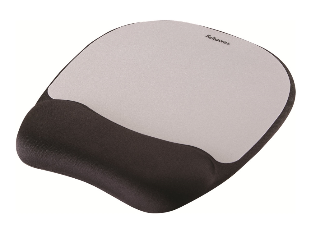Fellowes Memory Foam - Musemåtte Med Håndledsstøtte - Sølv