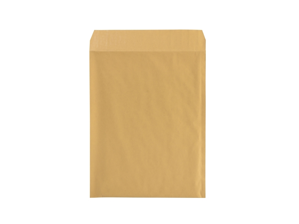 Boblepose, Boblekuvert, 250 x 350 mm Kort side åben, brun, vægt: 0.049 kg pakke a 100 stk, palle a 1