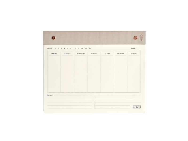 KOZO Ugeplanner 25x20cm Premium Sand