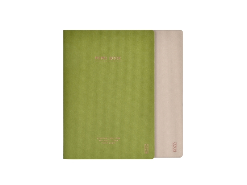 Kozo Notizbuch A5 2Er-Set Sand / Olive