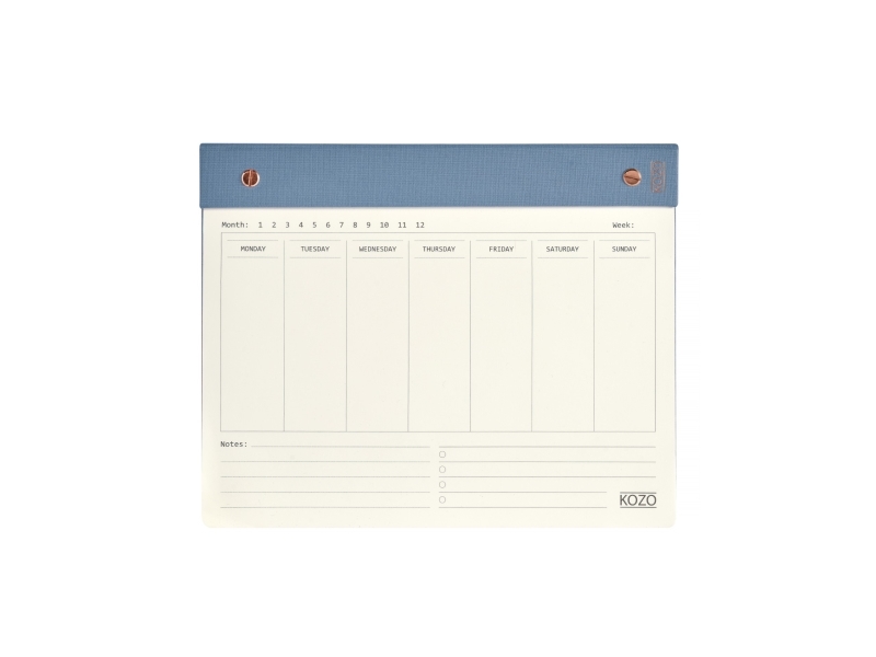 KOZO Ugeplanner 25x20cm Premium Denim