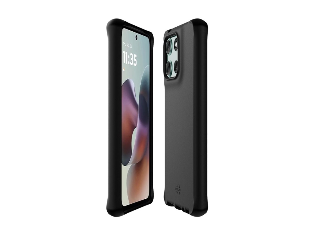 Mobilis Spectrum_R - Bagsidecover Til Mobiltelefon - Grov - Antimikrobiel, 100 % Genbrugt - Sort - For Motorola Moto G56