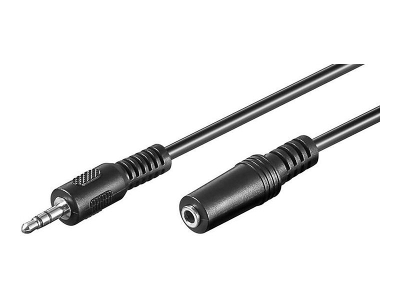 Microconnect - Forlængerkabel Til Audio - Mini-Phone Stereo 3.5 Mm Han Til Mini-Phone Stereo 3.5 Mm Hun - 20 M - Sort
