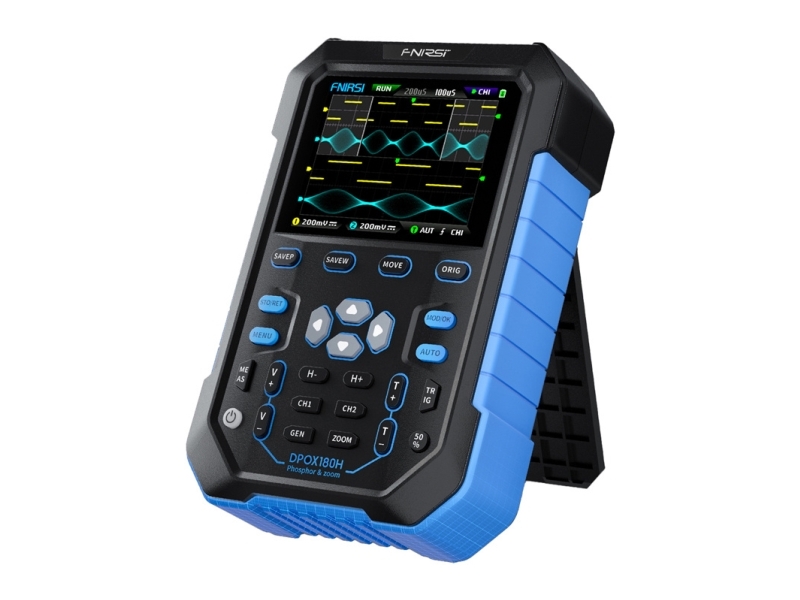 Testavimo Įranga - FNIRSI DPOX180H 180 MHz 500 MSPS Nešiojamas Skaitmeninis Osiloskopas Juodas