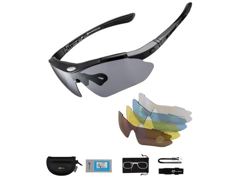Rockbros 10003 Polarized Cycling Glasses - Black