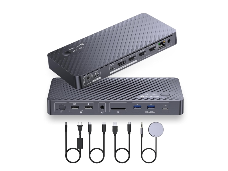 Kvm-Dockingstation Dual-Display Mit 2 X 4K Hdmi