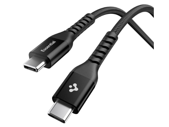 Spigen Eb10010cca Essential, 1 M, Usb C, Usb C, Usb 2.0, 0,48 Gbit/S, Schwarz