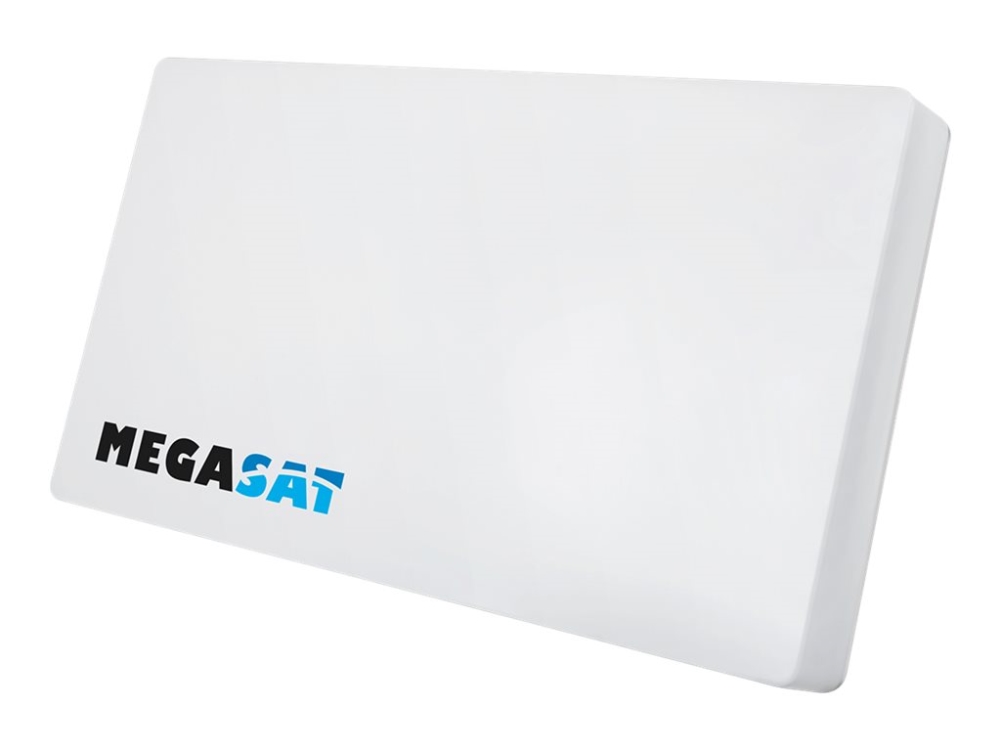 Megasat Profi-Line D1 - Antenne - flad, parabolsk - TV - 33 dBi (for 12.75 GHz) - Enkel LNB - Til montering på væg, mast, vindue