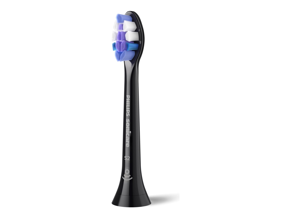 Philips Sonicare S2 Sensitive HX6058 - Utskiftningsbørstehode - for tannbørste - svart (en pakke 8)