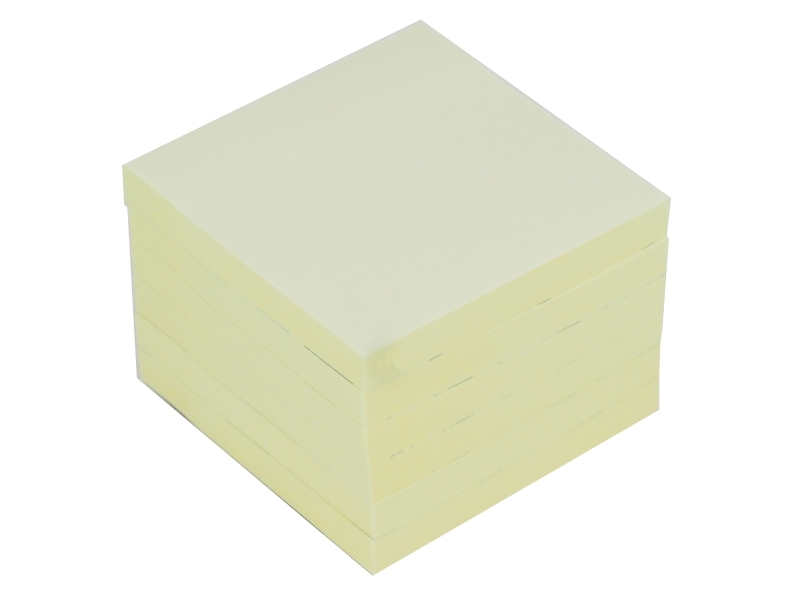 Notepad Fsc 76X76 100 Ark 6-Pak Pastelgul Kartonomslag