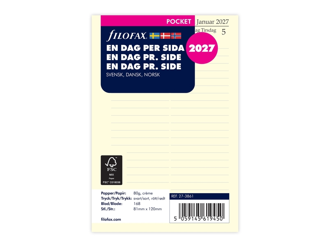 Täytetasku 2027 Dag Per Siden ruotsi/tanska/norja