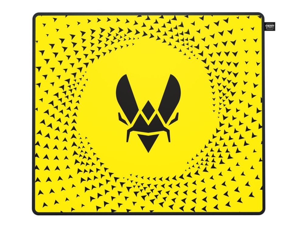 Cherry Xtrfy Gp5 Vitality Yellow, Schwarz, Gelb, Abbildung, Polyester, Gummi, Anti-Rutsch-Basis, Gaming-Mauspad