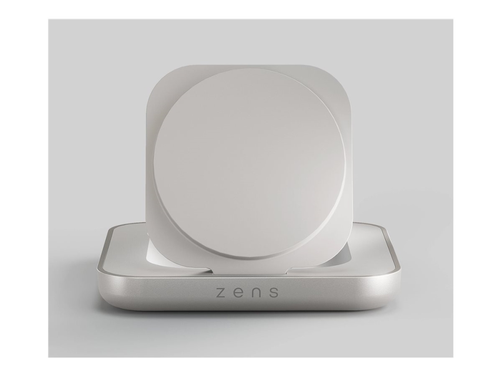 ZENS Nightstand Charger - Trådløs opladningsstander - magnetisk + AC-strømadapter - 15 watt - hvid