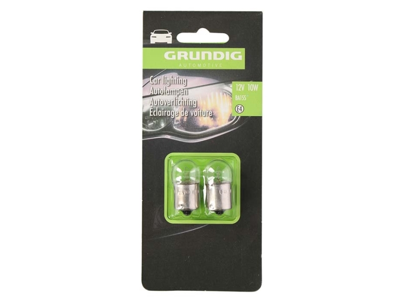 Grundig Autopærer R10W 12V BA15S - 2 stk.