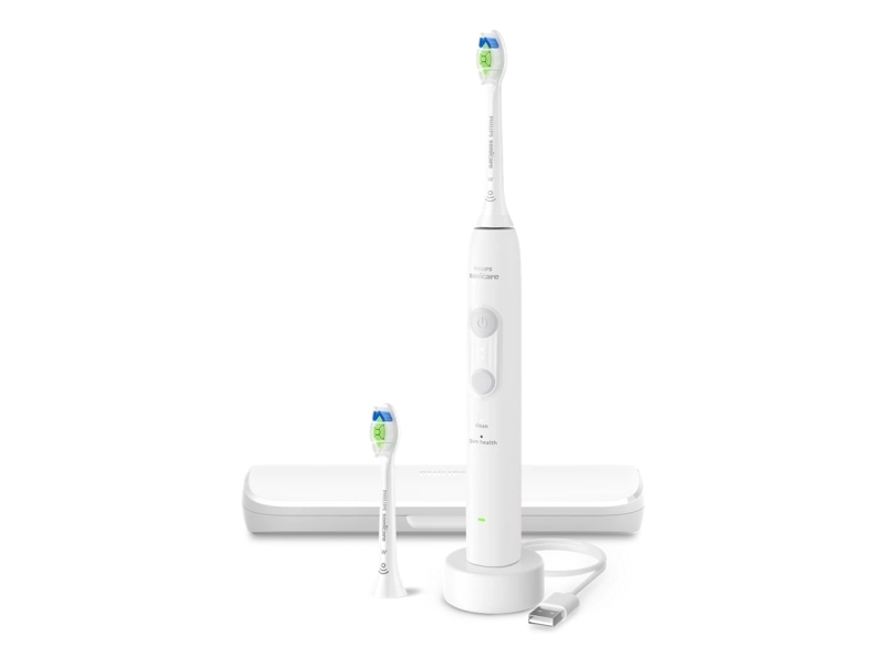 Philips 4100 Series 4100 Hx4044/41 Wiederaufladbare Zahnbürste, Erwachsener, Schallzahnbürste, Zahnfleischpflege, 31000 Bewegungen Pro Minute, Weiß,