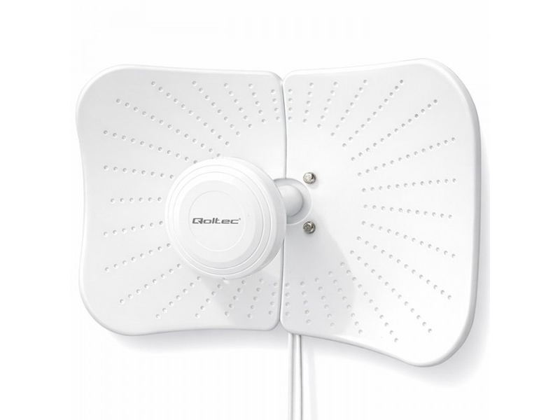 Qoltec Antena paraboliczna 4G 5G LTE 2x19dBi kierunkowa zewnetrzna 1710–2700 MHz 3300–4200 MHz N Female wodoodporna 5m