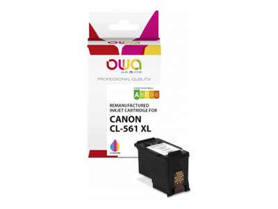 Owa - Høj Kapacitet - Farve (Cyan, Magenta, Gul) - Kompatibel - Hængekasse - Genproduceret - Blækpatron (Alternativ Til: Canon Cl-561 Xl) - For Canon